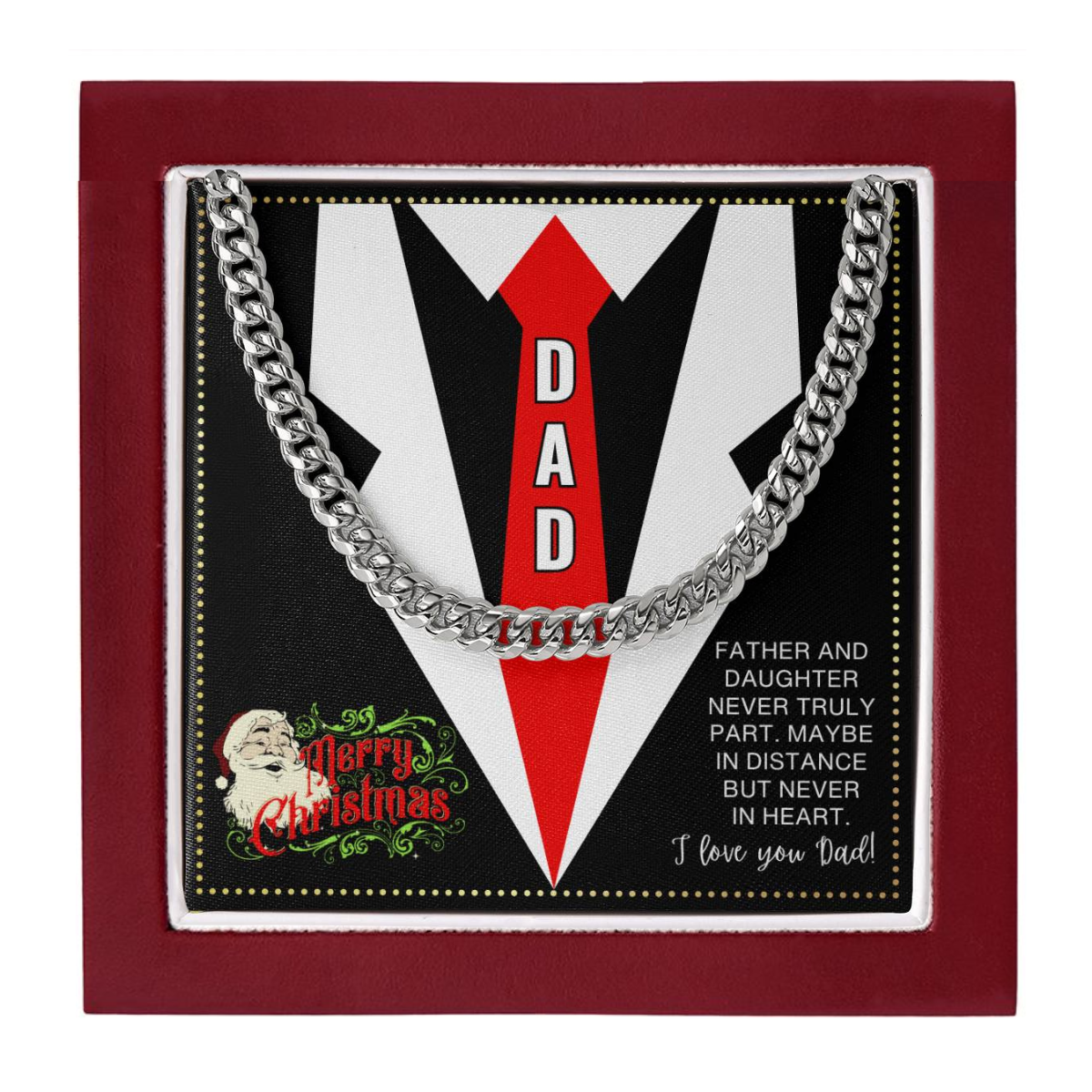 JGF Jewelry Gifts for Family Christmas Dad Gifts From Daughter Long Distance Far Away