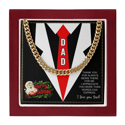 JGF Jewelry Gifts for Family Dad Chain Necklace For Men Christmas Xmas Presents
