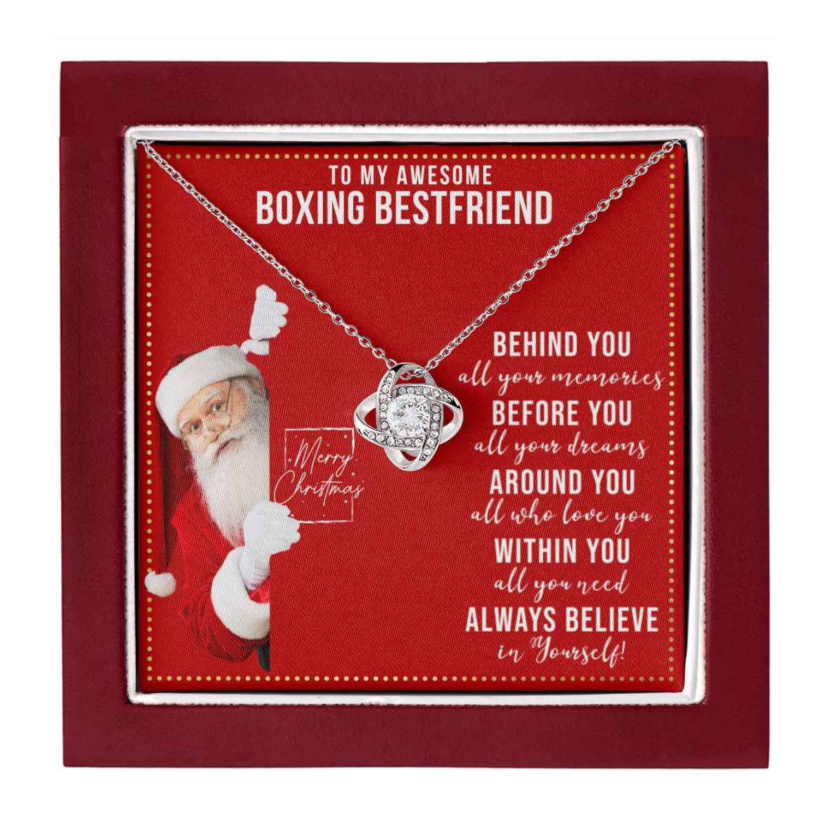 JGF Jewelry Gifts for Family Necklace Gift For Boxing Female Bestie BFF Friend