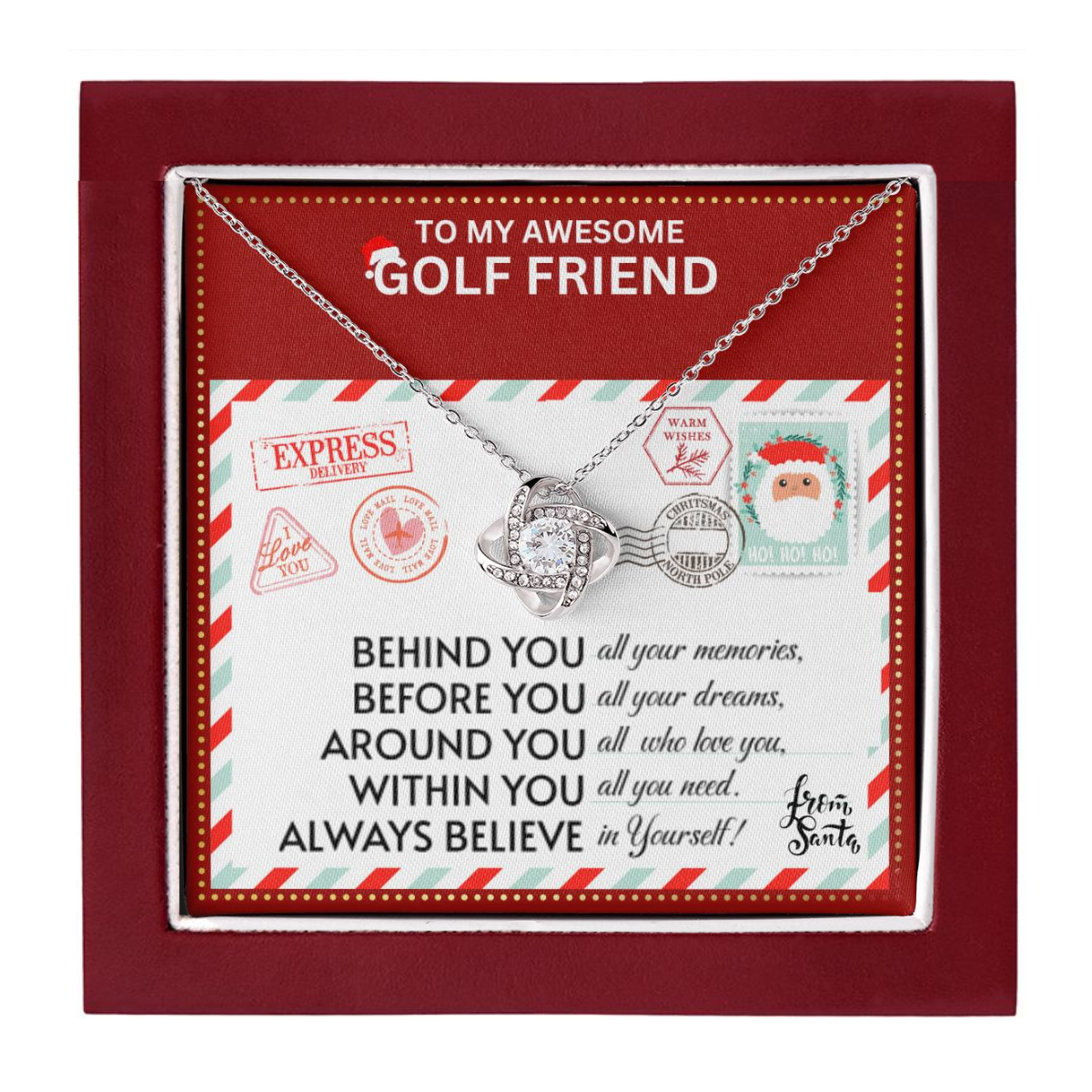 JGF Jewelry Gifts for Family Necklace Gift For Golf Adult Female Bestie BFF Friend
