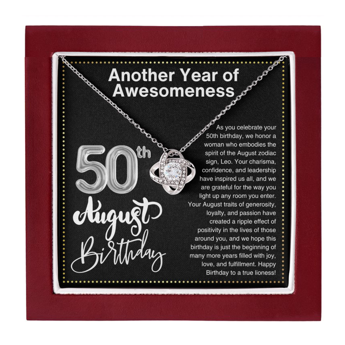 JGF Jewelry Gifts for Family 50 Birthday Gifts For Women August