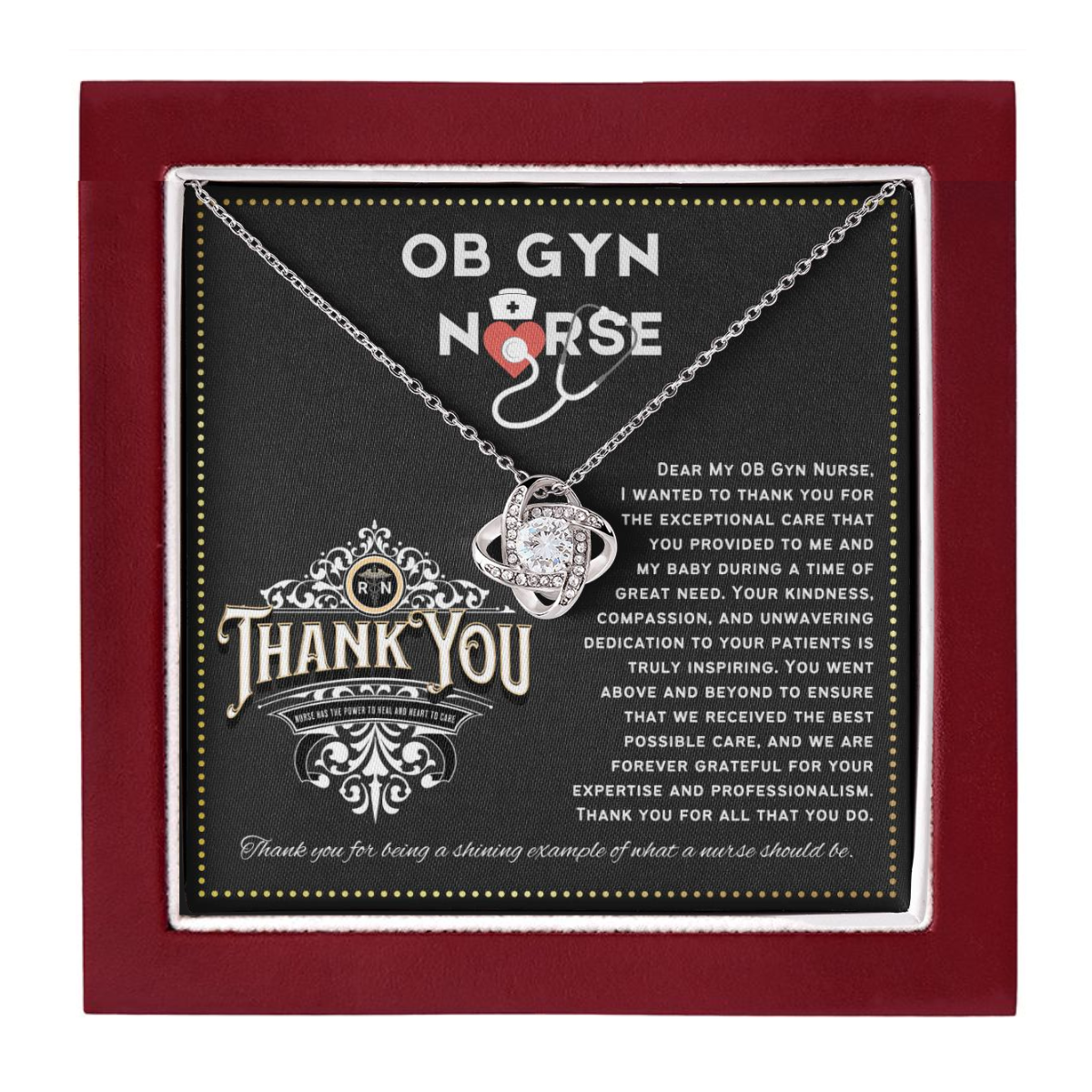 JGF Jewelry Gifts for Family | Thank You Obgyn Ob Gyn Ob/Gyn Nurse Practitioner Accessories Supplies Gifts For Work
