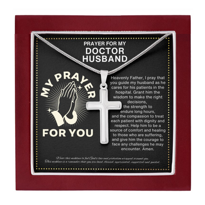 JGF Jewelry Gifts for Family Men's Crucifix Cross Necklaces For Doctor Husband