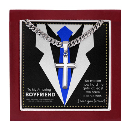 JGF Jewelry Gifts for Family Silver Cross Necklace I Heart My Future Husband