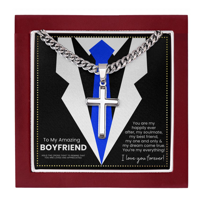 JGF Jewelry Gifts for Family Cross Necklace For Men To My Future Husband