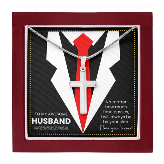 JGF Jewelry Gifts for Family 4th Anniversary Cross Necklace Presents For Husband Sterling Silver Celtic Cross Pendant For Men