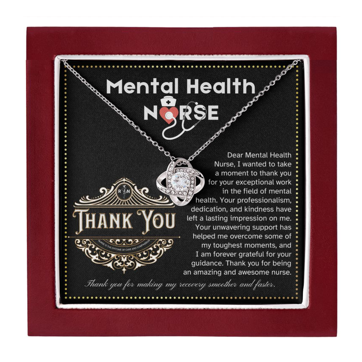 JGF Jewelry Gifts for Family | Mental Health Nurse Practitioner Thank You Gifts