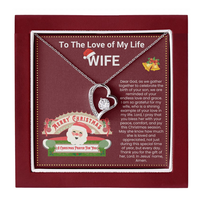 JGF Jewelry Gifts for Family Christmas Message Card For Wife To My Beautiful Wife Necklace