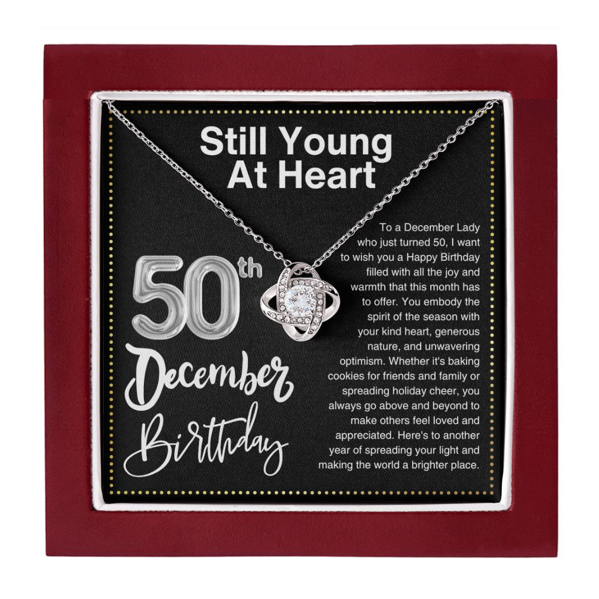 JGF Jewelry Gifts for Family 50 Year Old Birthday Gifts December