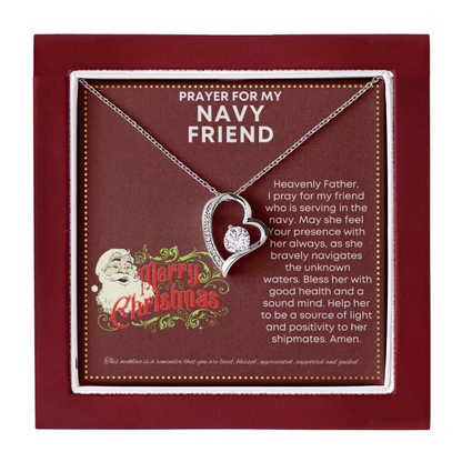 JGF Jewelry Gifts for Family Heart Necklace US Military Retirement Gifts For Women Navy Friend