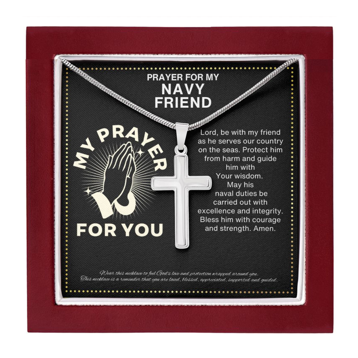 JGF Jewelry Gifts for Family Prayer for Navy Women and Men