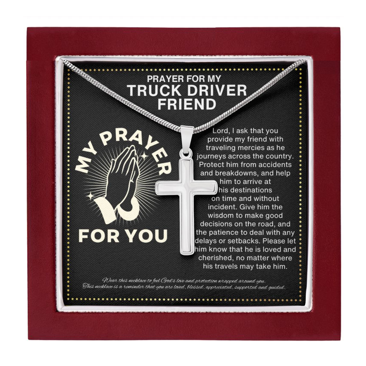 JGF Jewelry Gifts for Family My Prayer Gifts for Truck Driver Best Friend BFF Bestie