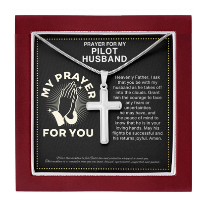 JGF Jewelry Gifts for Family Prayer for Airplane Pilot Husband
