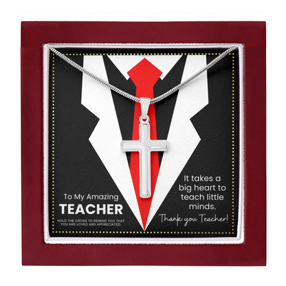 JGF Jewelry Gifts for Family Back To School Cross Necklace Gifts For Teachers From Principal