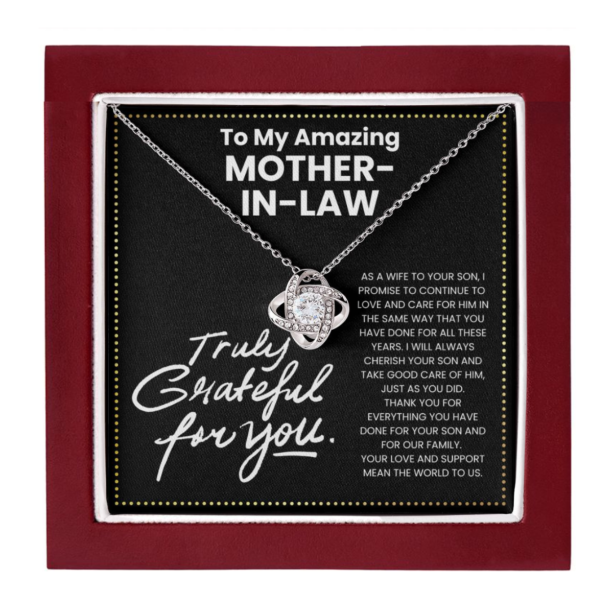 JGF Jewelry Gifts for Family Gifts To My Amazing Mother In Law