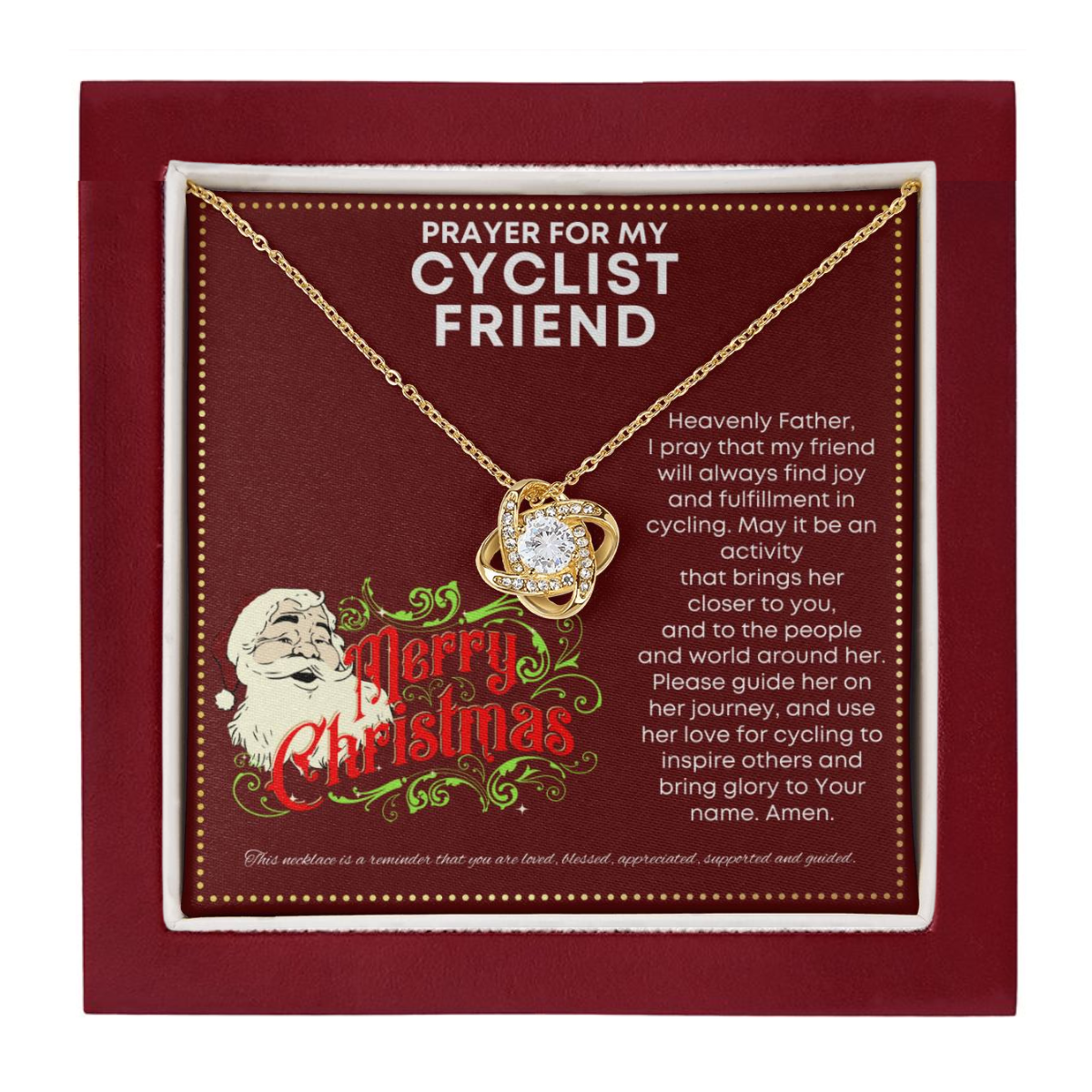 JGF Jewelry Gifts for Family Simple Necklace for My Cyclist Biking Friend Present