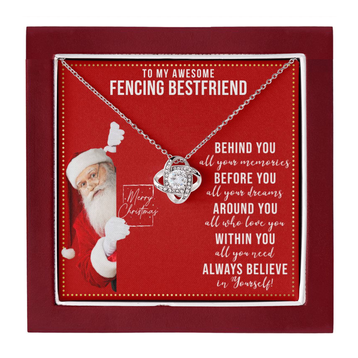 JGF Jewelry Gifts for Family Necklace Gift For Fencing Female Bestie BFF Friend