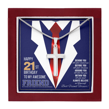 JGF Jewelry Gifts for Family 21 Year Old Birthday Gifts For Best Friend Happy 21st Birthday Card For Him