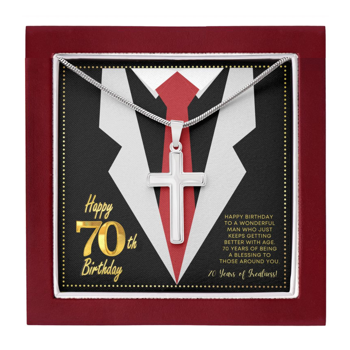 JGF Jewelry Gifts for Family 70 Year Old Birthday Gifts For Men