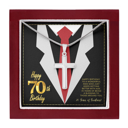 JGF Jewelry Gifts for Family 70 Year Old Birthday Gifts For Men