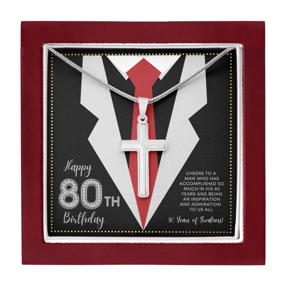 JGF Jewelry Gifts for Family 80th Birthday Gifts For Men