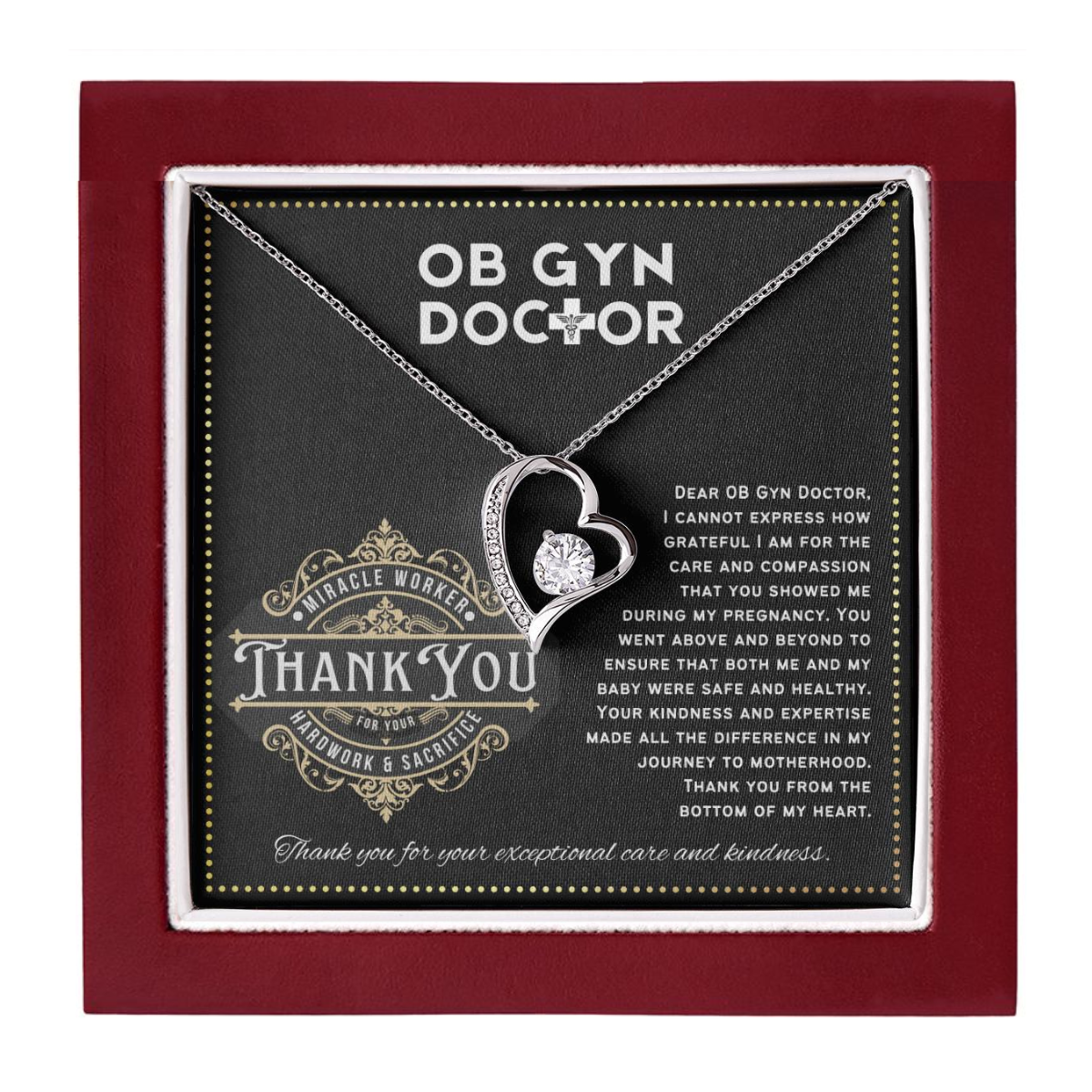 JGF Jewelry Gifts for Family ObGyn Thank You Gifts For Women Doctors