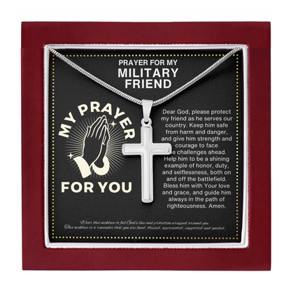 JGF Jewelry Gifts for Family Military Gifts For Men Army Deployed Cross Necklace