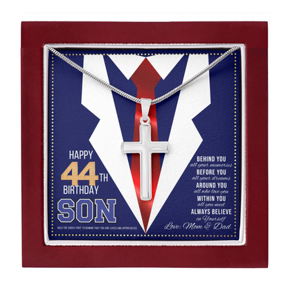 JGF Jewelry Gifts for Family Birthday Gift For 44 Year Old Son Happy 44th Birthday Card