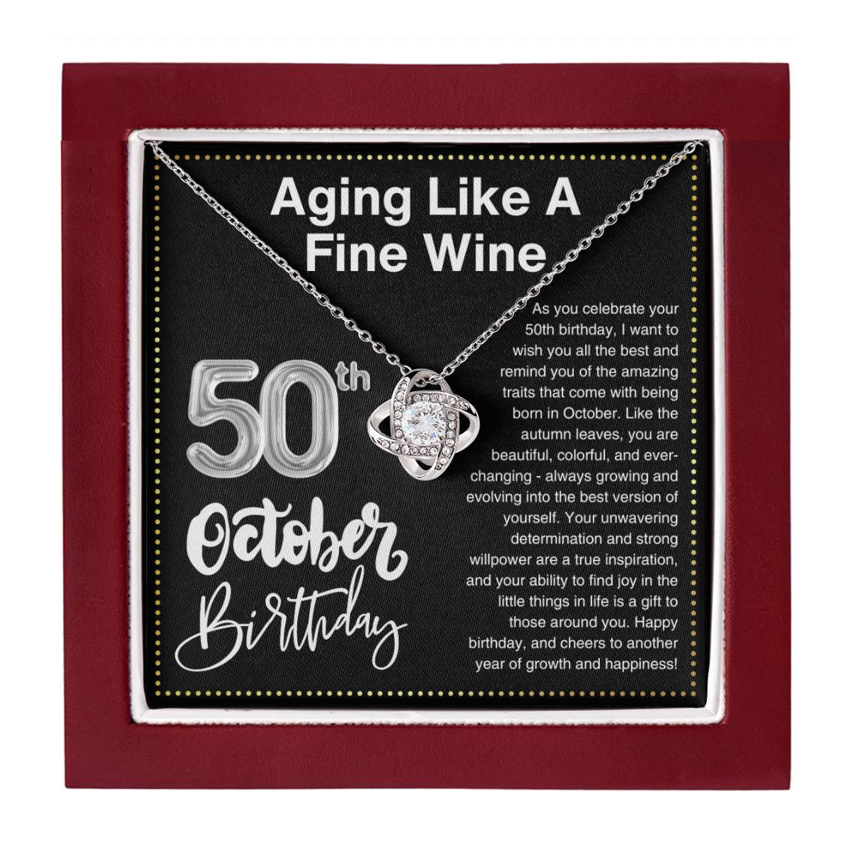 JGF Jewelry Gifts for Family 50th Birthday Gifts For Women Funny October