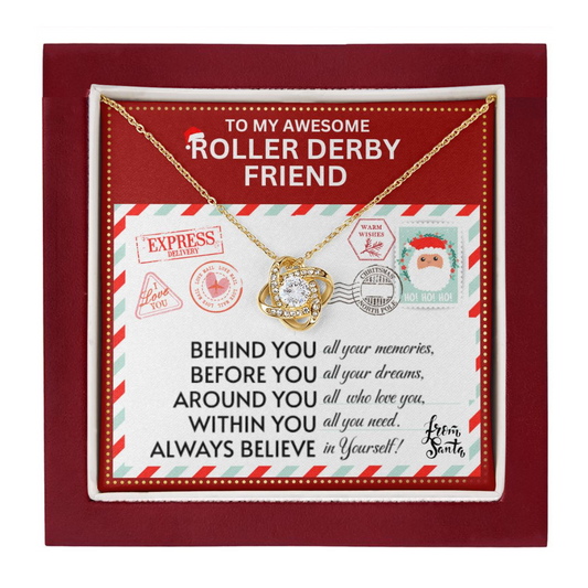 JGF Jewelry Gifts for Family Necklace Gift For Roller Derby Adult Female Bestie BFF Friend Far Away