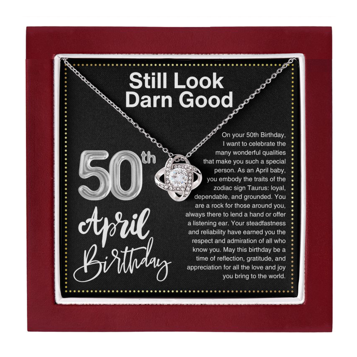 JGF Jewelry Gifts for Family 50th Birthday Gifts For Sister April