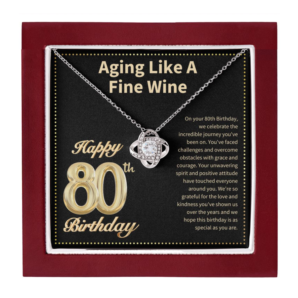 JGF Jewelry Gifts for Family 80th Birthday Card  for Women