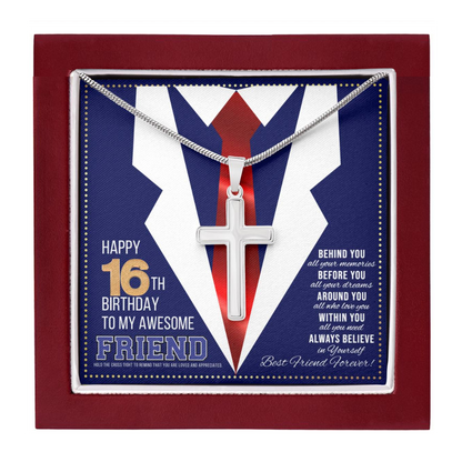 JGF Jewelry Gifts for Family Happy 16th Birthday Card Birthday Present For 16 Year Old Boy Friend