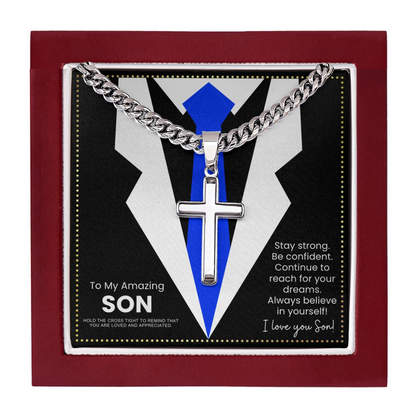 JGF Jewelry Gifts for Family To My Amazing Son Necklace From Mom