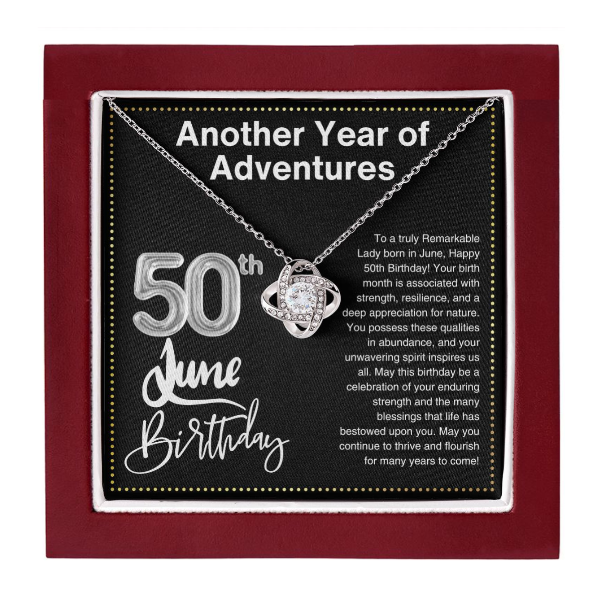 JGF Jewelry Gifts for Family 50th Birthday Gifts For Wife June
