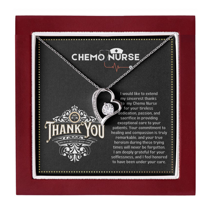 JGF Jewelry Gifts for Family Chemo Nurse RN Thank You Gifts for Women Heart Necklace