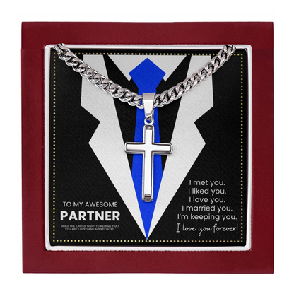 JGF Jewelry Gifts for Family  Cuban Cain Necklace Partner Gifts For Him