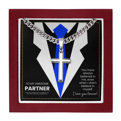 JGF Jewelry Gifts for Family Cross Necklace Partner Gifts For Him