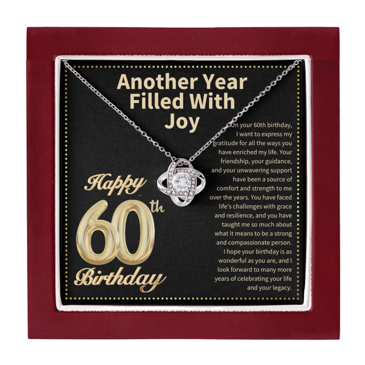 JGF Jewelry Gifts for Family 60th Birthday Card  for Women