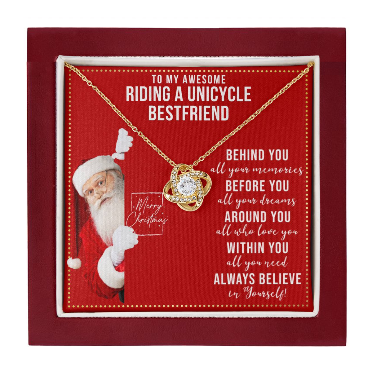 JGF Jewelry Gifts for Family Necklace Gift For Riding A Unicycle Female Bestie BFF Friend