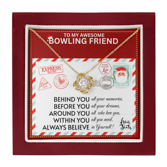 JGF Jewelry Gifts for Family Necklace Gift For Bowling Adult Female Bestie BFF Friend