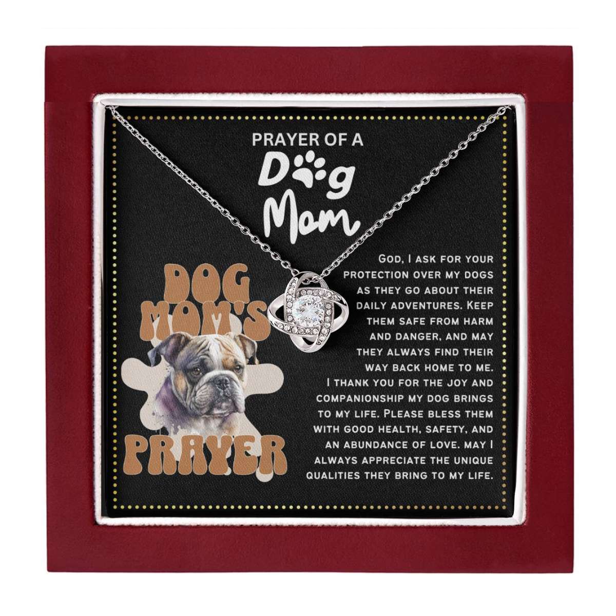 JGF Jewelry Gifts for Family I Love Pet Paw Dog for Mom's Birthday Necklace