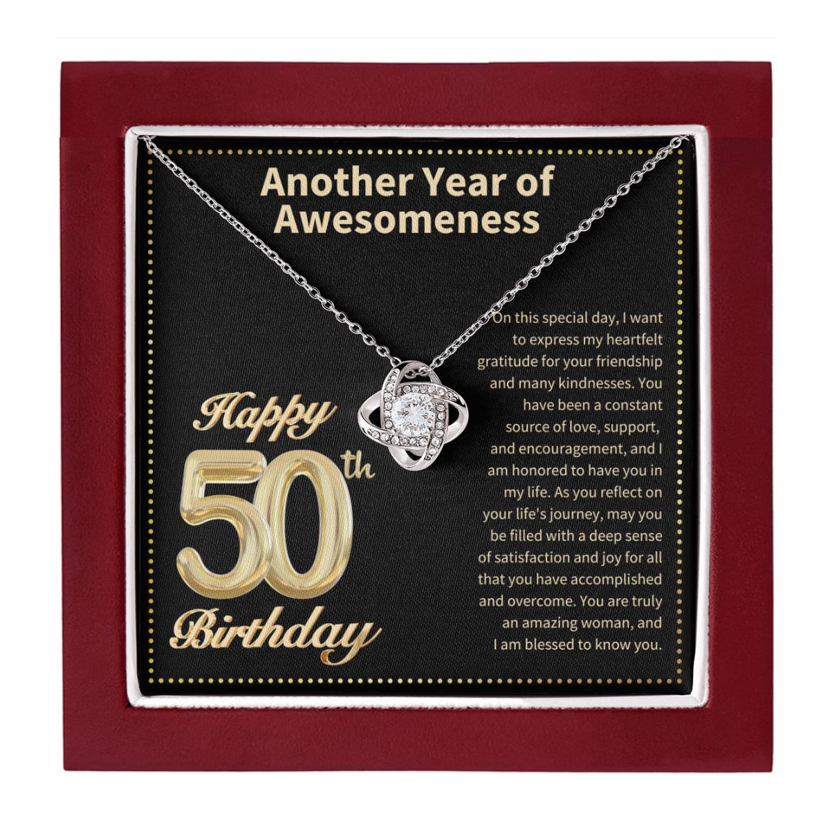 JGF Jewelry Gifts for Family 50th Birthday Card  for Women