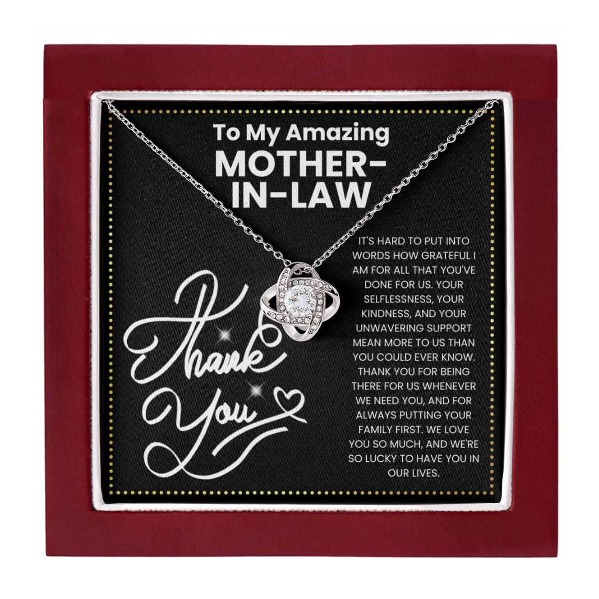 JGF Jewelry Gifts for Family Thank You Gifts To My Future Mother In Law