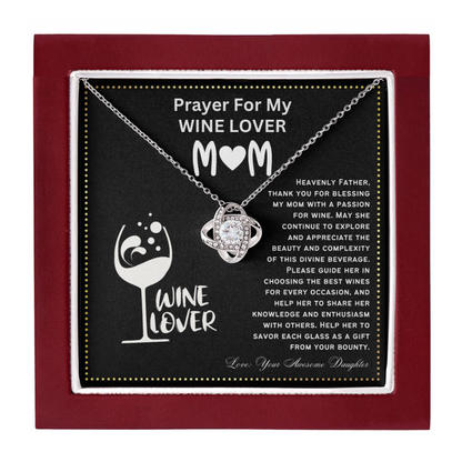 JGF Jewelry Gifts for Family Prayer For My Wine Lover Mom For Her Birthday Heart Necklace