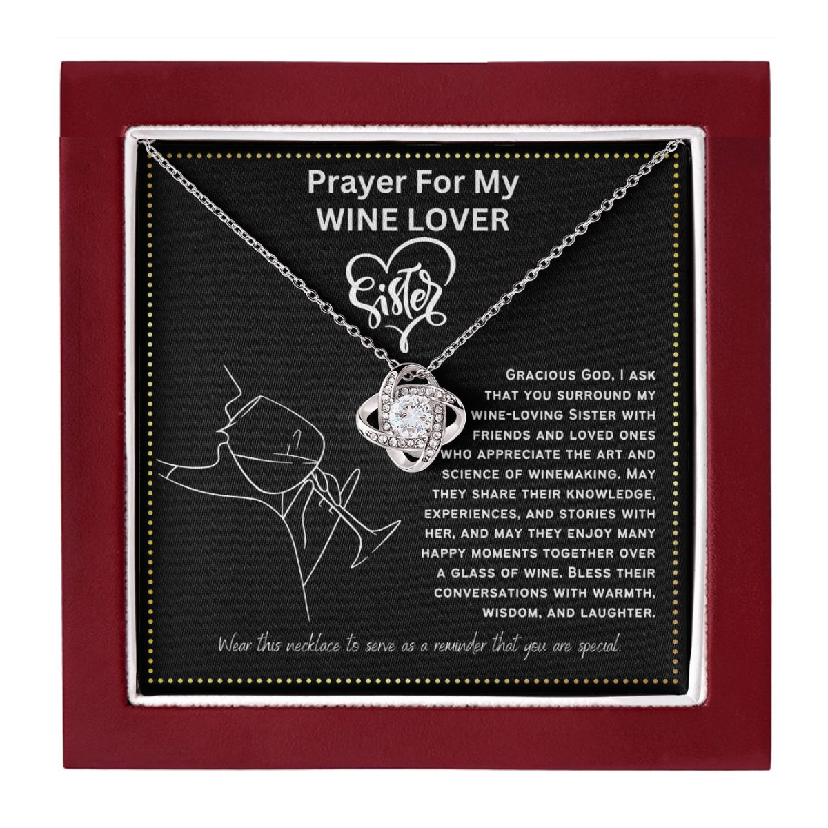 JGF Jewelry Gifts for Family Wine Lover Birthday Gifts For Women Sister