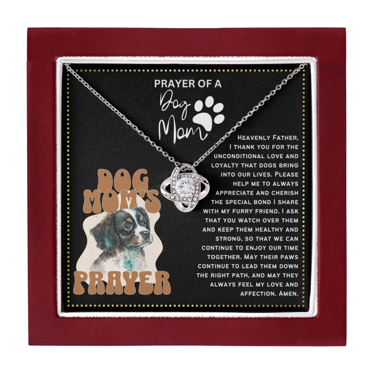 JGF Jewelry Gifts for Family Pet Puppy Paw Necklace Dog Lovers for Mom's Birthday