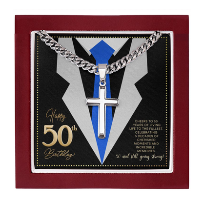 JGF Jewelry Gifts for Family Happy 50th Birthday Card for Men