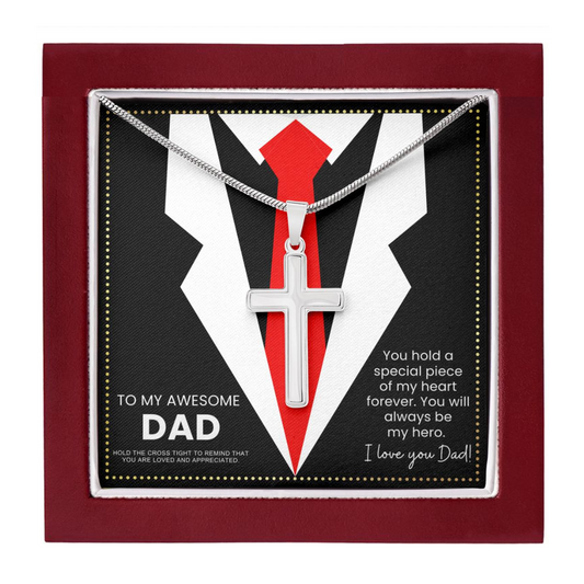 JGF Jewelry Gifts for Family Cross Necklace Silver Birthday Gifts For Men Who Want Nothing Dad Who Has Everything