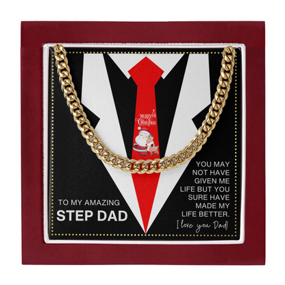 JGF Jewelry Gifts for Family Cuban Chain Necklace Things To Get Your Step Dad For Christmas